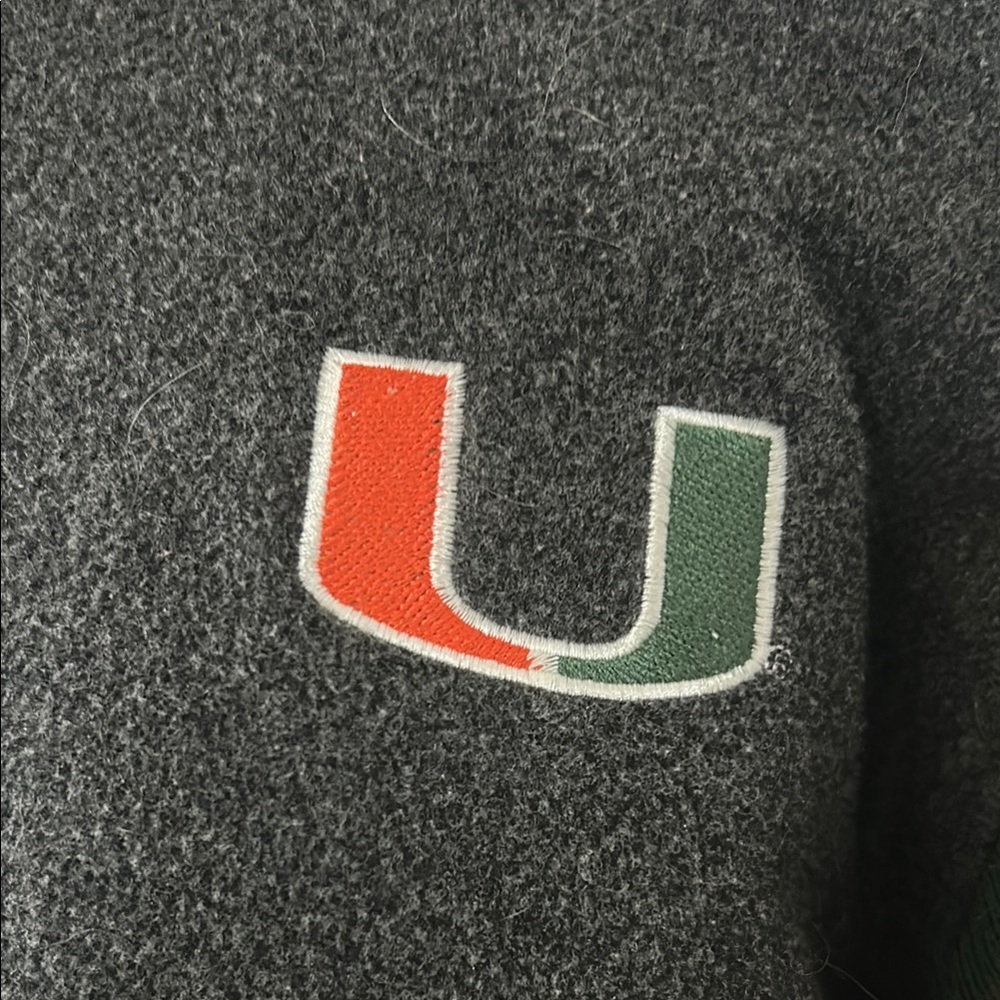 Vintage 2001 Nike University of Miami UM Hurricanes Bomber Jacket Classic Y2K - Picture 3 of 12